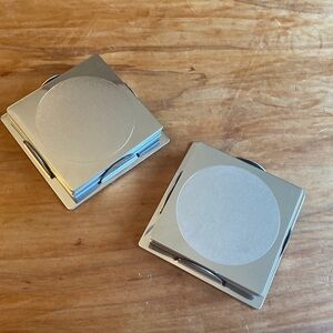 12 x modern Silver Coasters